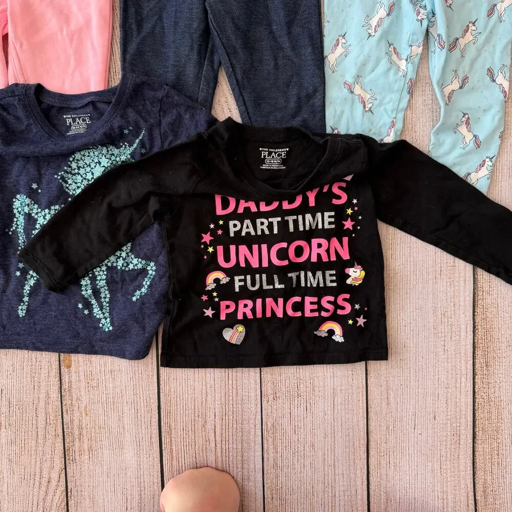 Girls 18 month Bundle - 2 long sleeve shirts - 3 pairs of pants